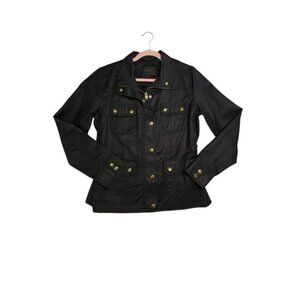 J. Crew Downtown Field Waxed Jacket Black